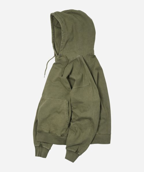FRIZMWORKS(フリズムワークス)の「OG PIGMENT DYEING HOODY 002 _ GREEN(パーカー・メンズ・その他・SMALL/MEDIUM/LARGE/X-LARGE)」の2枚目の写真