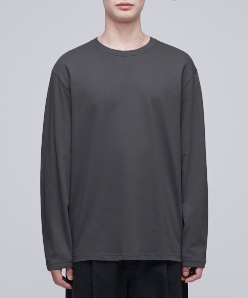 MUSINSA STANDARD（ムシンサスタンダード）の「ベーシック長袖Tシャツ[ガンメタル]（Tシャツ/カットソー・メンズ・その他・SMALL/MEDIUM/LARGE/X-LARGE/XX-LARGE/XXX-LARGE）」の7枚目の写真