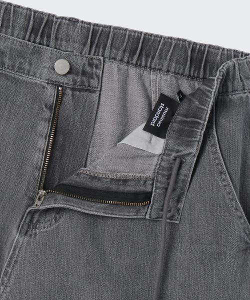 MUSINSA STANDARD（ムシンサスタンダード）の「リネンライクバルーンデニムパンツ[グレー]（デニムパンツ・メンズ・その他・34/36/38/40/42/26/28/30/32）」の3枚目の写真