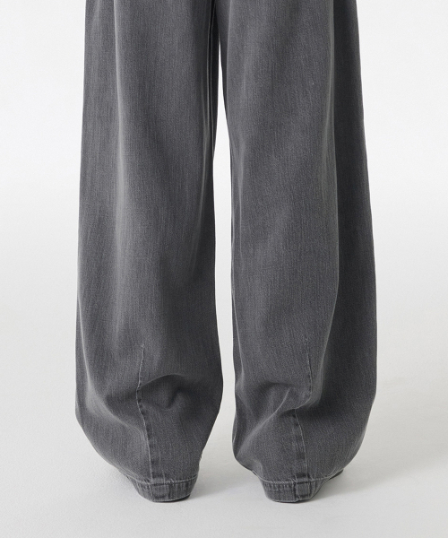 MUSINSA STANDARD（ムシンサスタンダード）の「リネンライクバルーンデニムパンツ[グレー]（デニムパンツ・メンズ・その他・34/36/38/40/42/26/28/30/32）」の7枚目の写真