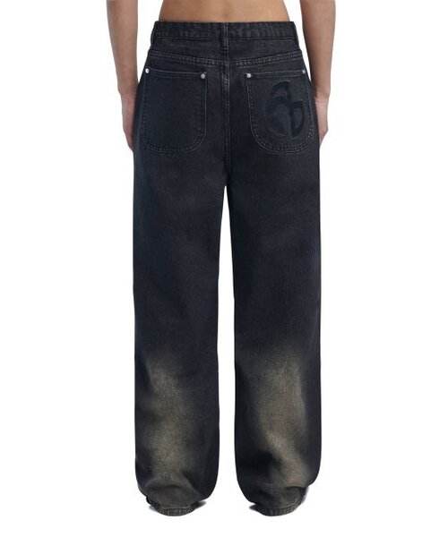 NOMANUAL（NOMANUAL）の「WASHED DENIM PANTS - BROWN（デニムパンツ・レディース・その他・LARGE/X-SMALL/SMALL/MEDIUM）」の3枚目の写真