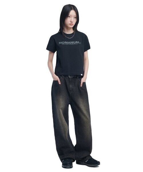 NOMANUAL（NOMANUAL）の「WASHED DENIM PANTS - BROWN（デニムパンツ・レディース・その他・LARGE/X-SMALL/SMALL/MEDIUM）」の5枚目の写真