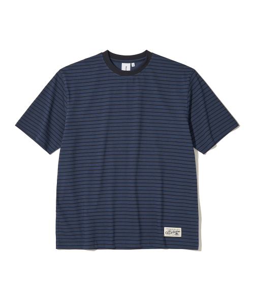 URBANDTYPE（アーバンディタイプ）の「ヴィンテージラベルストライプTシャツ_ネイビー（Tシャツ/カットソー・レディース・その他・SMALL/LARGE/MEDIUM）」の4枚目の写真