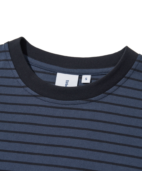 URBANDTYPE（アーバンディタイプ）の「ヴィンテージラベルストライプTシャツ_ネイビー（Tシャツ/カットソー・レディース・その他・SMALL/LARGE/MEDIUM）」の6枚目の写真