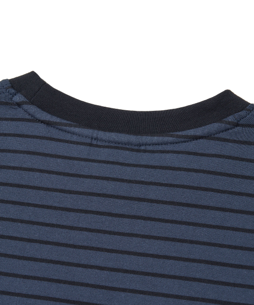 URBANDTYPE（アーバンディタイプ）の「ヴィンテージラベルストライプTシャツ_ネイビー（Tシャツ/カットソー・レディース・その他・SMALL/LARGE/MEDIUM）」の9枚目の写真
