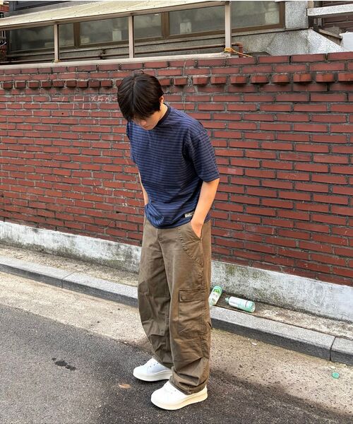 URBANDTYPE（アーバンディタイプ）の「ヴィンテージラベルストライプTシャツ_ネイビー（Tシャツ/カットソー・レディース・その他・SMALL/LARGE/MEDIUM）」の12枚目の写真