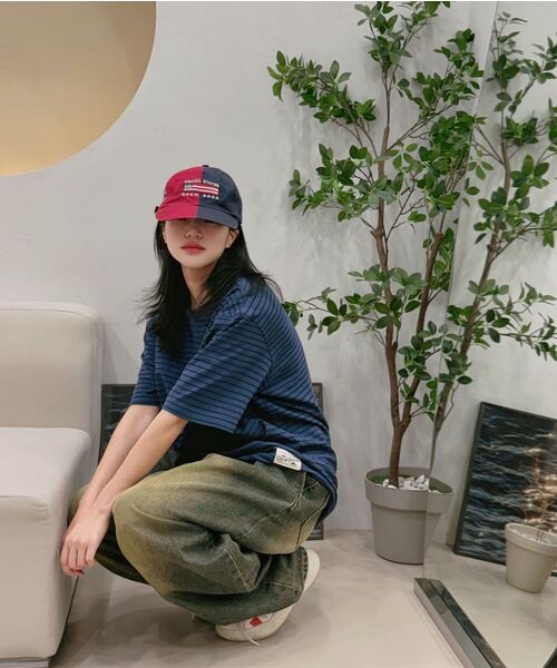 URBANDTYPE（アーバンディタイプ）の「ヴィンテージラベルストライプTシャツ_ネイビー（Tシャツ/カットソー・レディース・その他・SMALL/LARGE/MEDIUM）」の13枚目の写真