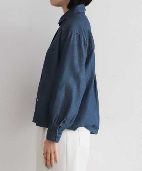NOMBRE IMPAIR（ノンブルアンペール）の「ねじりピンタックデニム 衿付