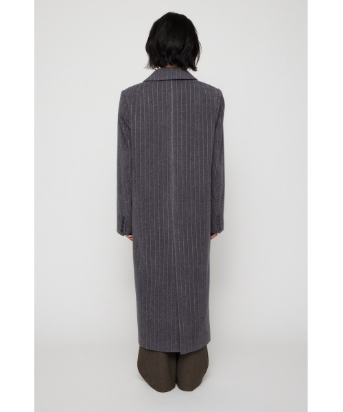 LAGUA GEM（ラグアジェム）の「STRIPE DOUBLE ロングコート（チェスターコート・レディース・グレー/ブラック・FREE）」の3枚目の写真