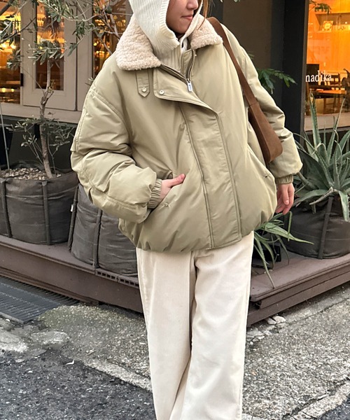 CANAL JEAN（キャナルジーン）の「El mar　ボア襟ダウンジャケット（ダウンジャケット/コート・レディース・カーキ/ブラウン・ONE SIZE）」の2枚目の写真