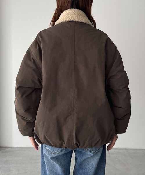 CANAL JEAN（キャナルジーン）の「El mar　ボア襟ダウンジャケット（ダウンジャケット/コート・レディース・カーキ/ブラウン・ONE SIZE）」の9枚目の写真