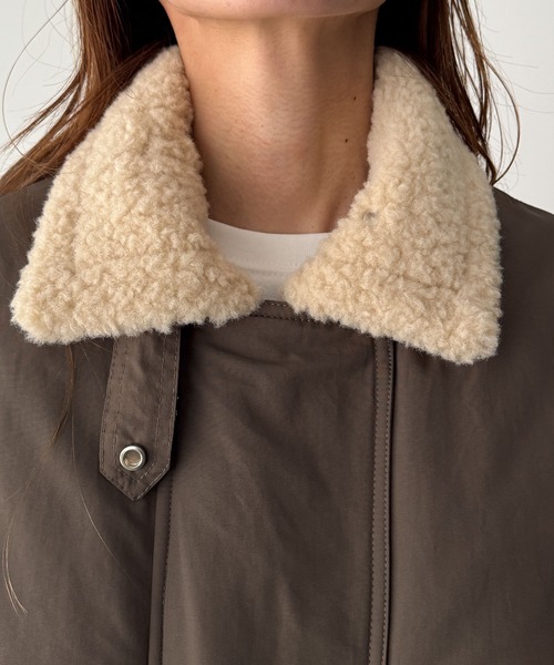 CANAL JEAN（キャナルジーン）の「El mar　ボア襟ダウンジャケット（ダウンジャケット/コート・レディース・カーキ/ブラウン・ONE SIZE）」の10枚目の写真