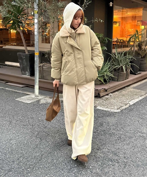 CANAL JEAN（キャナルジーン）の「El mar　ボア襟ダウンジャケット（ダウンジャケット/コート・レディース・カーキ/ブラウン・ONE SIZE）」の15枚目の写真