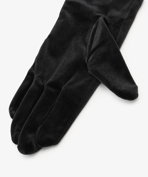 Afternoon Tea（アフタヌーンティー）の「ベロアストーングローブ（手袋・レディース・グレー/ブラック・ONE SIZE）」の3枚目の写真