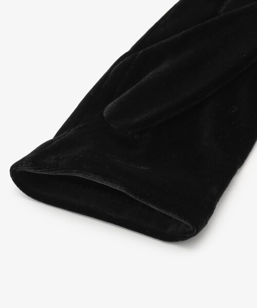 Afternoon Tea（アフタヌーンティー）の「ベロアストーングローブ（手袋・レディース・グレー/ブラック・ONE SIZE）」の4枚目の写真