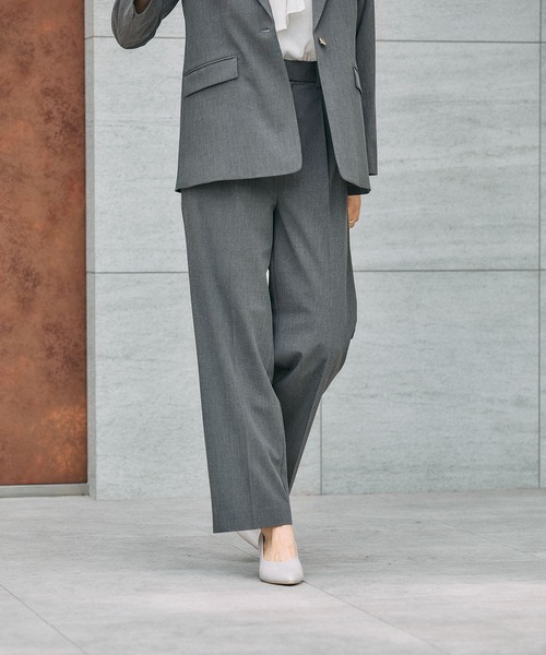 GLOBAL WORK（グローバルワーク）の「ウツクシルエットワイドストレート/581010（スラックス・レディース・チャコール/モカ/ネイビー/ブラック/ライトベージュ/サックスブルー・X-SMALL/SMALL/MEDIUM/LARGE/X-LARGE/XX-LARGE/S-Long/M-Long/L-Long/XL-Long）」の12枚目の写真
