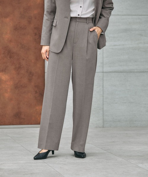 GLOBAL WORK（グローバルワーク）の「ウツクシルエットワイドストレート/581010（スラックス・レディース・チャコール/モカ/ネイビー/ブラック/ライトベージュ/サックスブルー・X-SMALL/SMALL/MEDIUM/LARGE/X-LARGE/XX-LARGE/S-Long/M-Long/L-Long/XL-Long）」の17枚目の写真