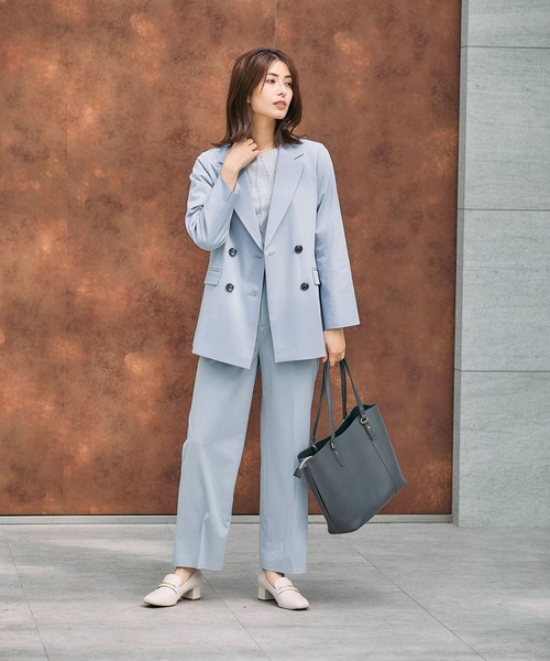 GLOBAL WORK（グローバルワーク）の「ウツクシルエットワイドストレート/581010（スラックス・レディース・チャコール/モカ/ネイビー/ブラック/ライトベージュ/サックスブルー・X-SMALL/SMALL/MEDIUM/LARGE/X-LARGE/XX-LARGE/S-Long/M-Long/L-Long/XL-Long）」の19枚目の写真