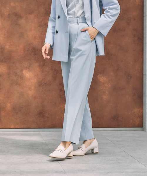 GLOBAL WORK（グローバルワーク）の「ウツクシルエットワイドストレート/581010（スラックス・レディース・チャコール/モカ/ネイビー/ブラック/ライトベージュ/サックスブルー・X-SMALL/SMALL/MEDIUM/LARGE/X-LARGE/XX-LARGE/S-Long/M-Long/L-Long/XL-Long）」の21枚目の写真