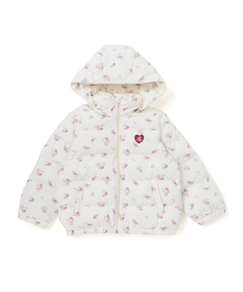 BeBe（ベベ）の「【撥水加工】Girlyフラワープリントタフタフード中綿コート（ダウンジャケット/コート・キッズ・ピンク系その他・150cm/110cm/140cm/120cm/130cm/100cm）」の10枚目の写真