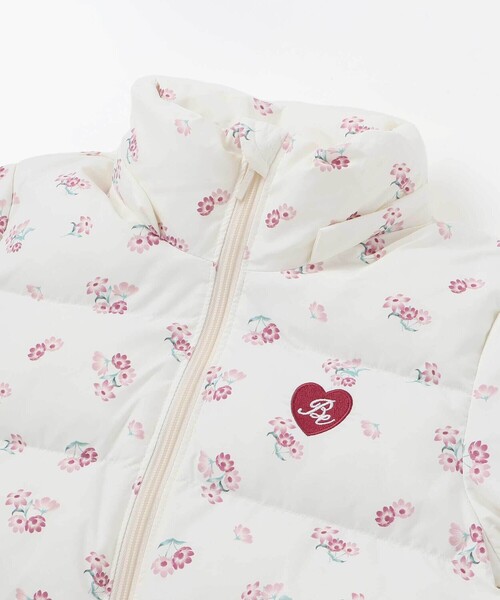BeBe（ベベ）の「【撥水加工】Girlyフラワープリントタフタフード中綿コート（ダウンジャケット/コート・キッズ・ピンク系その他・150cm/110cm/140cm/120cm/130cm/100cm）」の14枚目の写真