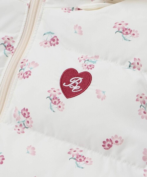 BeBe（ベベ）の「【撥水加工】Girlyフラワープリントタフタフード中綿コート（ダウンジャケット/コート・キッズ・ピンク系その他・150cm/110cm/140cm/120cm/130cm/100cm）」の15枚目の写真