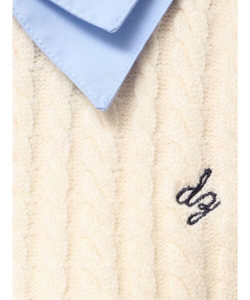 dazzlin（ダズリン）の「【20周年記念復刻！】ケーブルシャツドッキングニット（ニット/セーター・レディース・オフホワイト/グレー/ネイビー/ベージュ/ボルドー・FREE）」の22枚目の写真