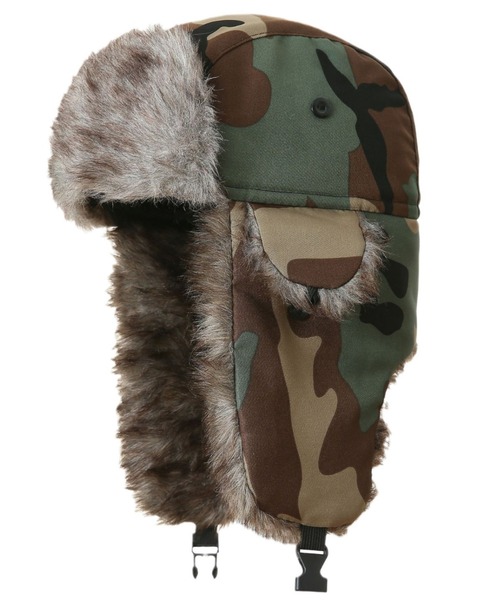 DEVICE（デバイス）の「ミリタリー フライトファー キャップ（キャップ・レディース・カーキ/グレー/ブラウン・FREE）」の3枚目の写真