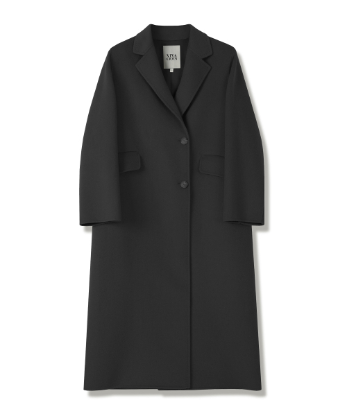 Vivacious(ビバシャス)の「Bordo Handmade Wool Coat BLACK(チェスターコート・レディース・ブラック・SMALL/MEDIUM)」の4枚目の写真