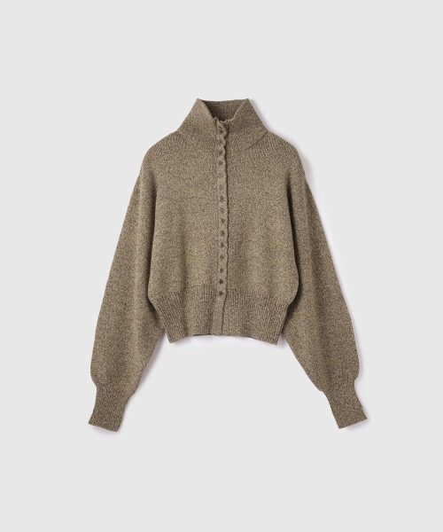 VICKY（ビッキー）の「メニボタン2WAYネックニット≪手洗い可能≫（ニット/セーター・レディース・ベージュ/ダークグレー/ブラウン・M）」の4枚目の写真