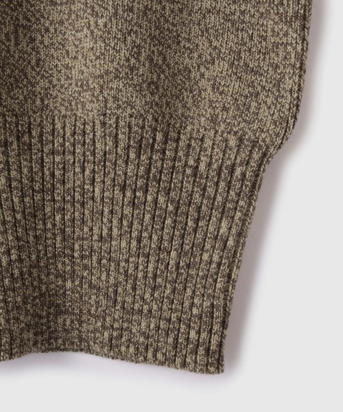 VICKY（ビッキー）の「メニボタン2WAYネックニット≪手洗い可能≫（ニット/セーター・レディース・ベージュ/ダークグレー/ブラウン・M）」の9枚目の写真