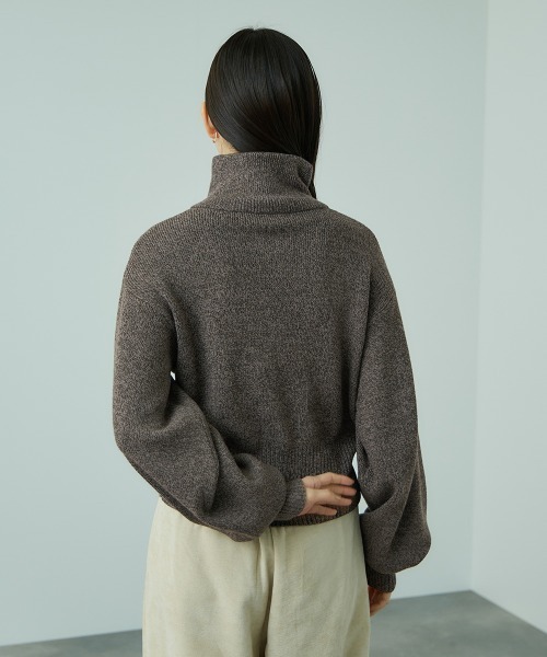 VICKY（ビッキー）の「メニボタン2WAYネックニット≪手洗い可能≫（ニット/セーター・レディース・ベージュ/ダークグレー/ブラウン・M）」の22枚目の写真