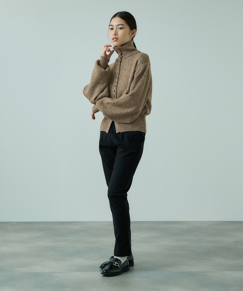 VICKY（ビッキー）の「メニボタン2WAYネックニット≪手洗い可能≫（ニット/セーター・レディース・ベージュ/ダークグレー/ブラウン・M）」の13枚目の写真