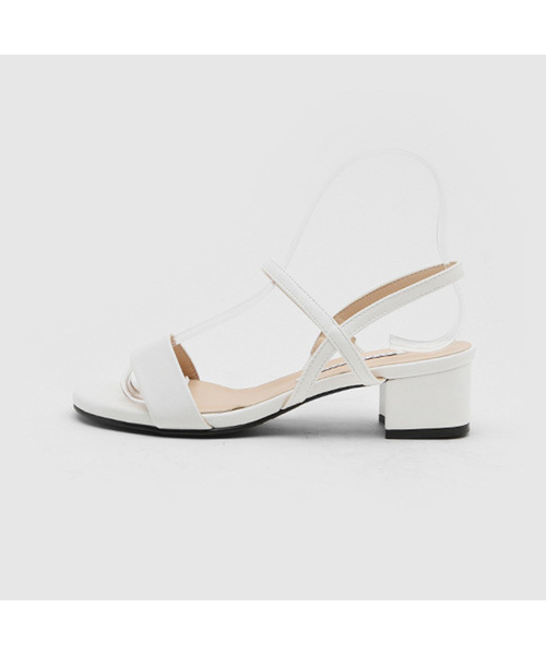 SAPPUN（サプン）の「Lendid ストラップ サンダルヒール (4cm)（サンダル・レディース・ブルー/ブラック/ブラウン/ホワイト/イエロー/ダークベージュ/ラベンダー/ミント/ベージュ・21.5㎝/25cm/22.5cm/23cm/23.5cm/24cm/24.5cm/25.5cm/22cm/26cm）」の2枚目の写真