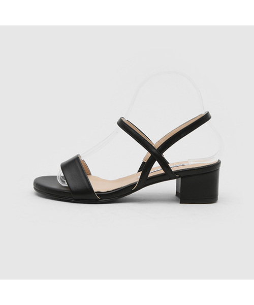 SAPPUN（サプン）の「Lendid ストラップ サンダルヒール (4cm)（サンダル・レディース・ブルー/ブラック/ブラウン/ホワイト/イエロー/ダークベージュ/ラベンダー/ミント/ベージュ・21.5㎝/25cm/22.5cm/23cm/23.5cm/24cm/24.5cm/25.5cm/22cm/26cm）」の3枚目の写真