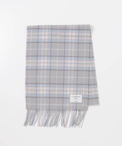 URBAN RESEARCH ROSSO WOMEN（アーバンリサーチ　ロッソ）の「カシミヤチェックマフラー（マフラー・レディース・ベージュ/ネイビー/ミント・FREE）」の6枚目の写真