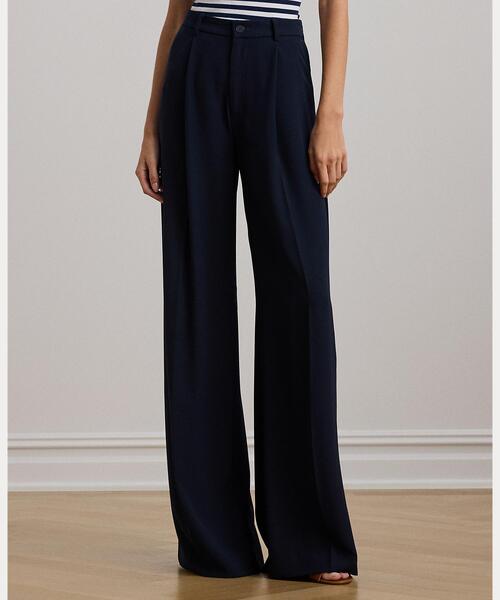LAUREN RALPH LAUREN（ローレン ラルフ ローレン）の「ダブルフェイスド ジョーゼット ワイドレッグ パンツ（その他パンツ・レディース・ネイビー系1・2/0/4）」の6枚目の写真