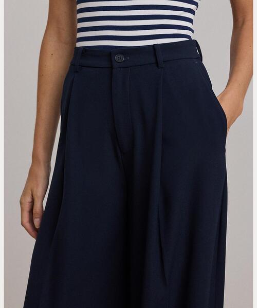 LAUREN RALPH LAUREN（ローレン ラルフ ローレン）の「ダブルフェイスド ジョーゼット ワイドレッグ パンツ（その他パンツ・レディース・ネイビー系1・2/0/4）」の4枚目の写真