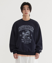 パームツリーグラフィック スウェット Dark Navy