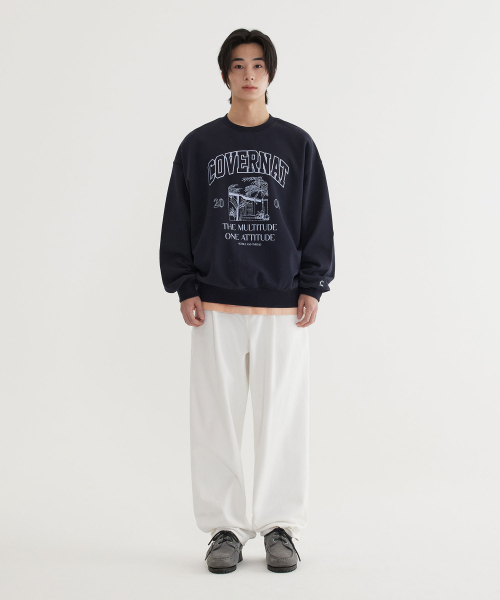 COVERNAT(カバーナット)の「パームツリーグラフィック スウェット Dark Navy(スウェット・レディース・その他・LARGE/X-LARGE/SMALL/MEDIUM)」の4枚目の写真