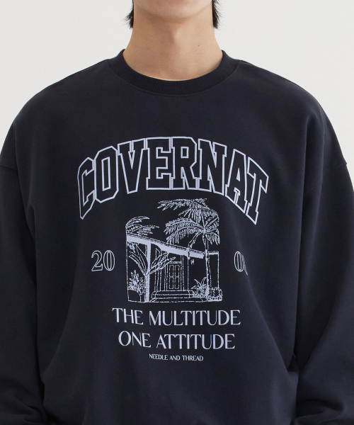 COVERNAT(カバーナット)の「パームツリーグラフィック スウェット Dark Navy(スウェット・レディース・その他・LARGE/X-LARGE/SMALL/MEDIUM)」の7枚目の写真