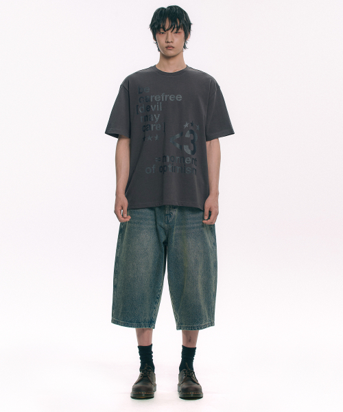MOO(エムオーオー)の「ストレート8部バミューダデニムパンツ - サンドブルー(その他パンツ・メンズ・ベージュ・MEDIUM/LARGE)」の2枚目の写真
