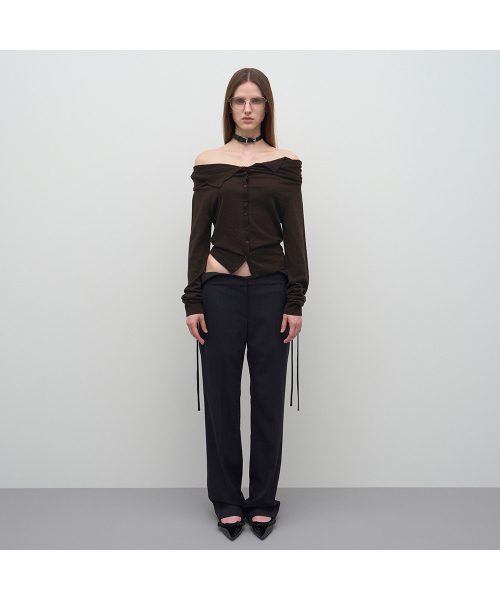 LCDC TM(エルシーディーシーティーエム)の「STRIPED SLIM TROUSERS(スラックス・レディース・ダークネイビー・SMALL/MEDIUM)」の1枚目の写真