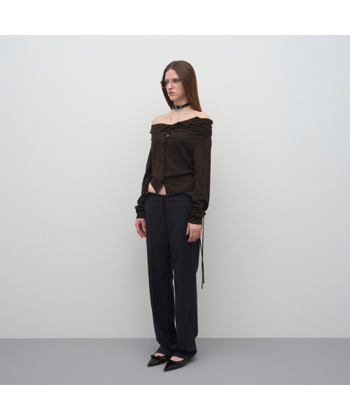 LCDC TM(エルシーディーシーティーエム)の「STRIPED SLIM TROUSERS(スラックス・レディース・ダークネイビー・SMALL/MEDIUM)」の2枚目の写真