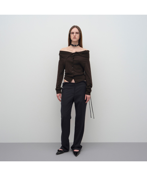 LCDC TM(エルシーディーシーティーエム)の「STRIPED SLIM TROUSERS(スラックス・レディース・ダークネイビー・SMALL/MEDIUM)」の4枚目の写真