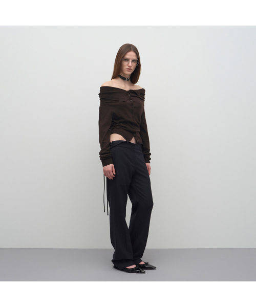 LCDC TM(エルシーディーシーティーエム)の「STRIPED SLIM TROUSERS(スラックス・レディース・ダークネイビー・SMALL/MEDIUM)」の5枚目の写真