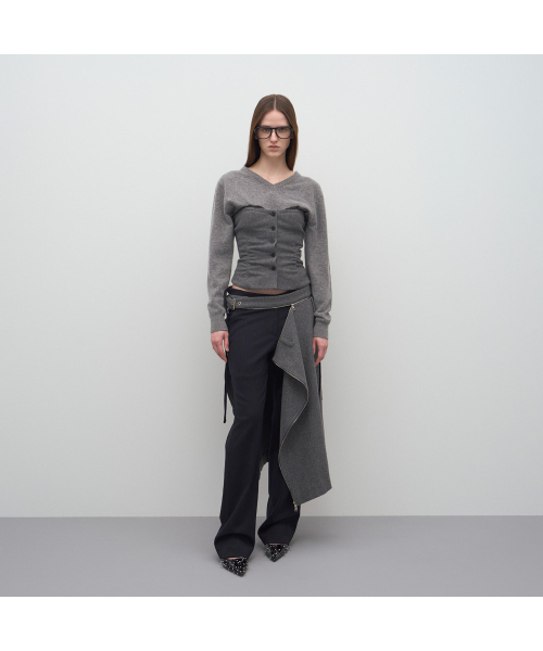 LCDC TM(エルシーディーシーティーエム)の「STRIPED SLIM TROUSERS(スラックス・レディース・ダークネイビー・SMALL/MEDIUM)」の7枚目の写真