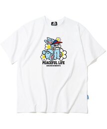キャンディラビットグラフィックTシャツ - ホワイト