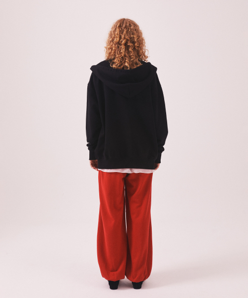 MENASOO（ミナス）の「Menasoo Applique Two Way Hoodie Zip Up_Black（パーカー・レディース・ブラック・MEDIUM/LARGE）」の6枚目の写真