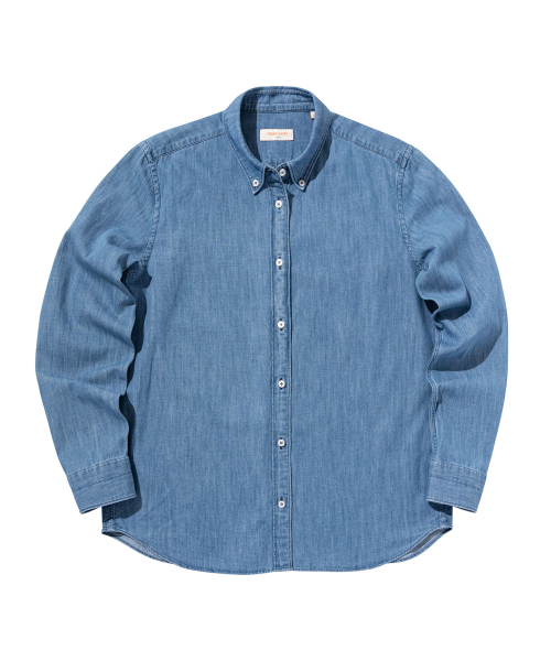 PRODESHIRT（プロデシャツ）の「[レギュラー] Wナチュラルデニムボタンダウンシャツ（ライトブルー）（シャツ/ブラウス・メンズ・その他・MEDIUM/LARGE/X-LARGE/SMALL）」の2枚目の写真